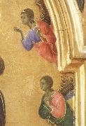 Duccio di Buoninsegna Detail of The Virgin Mary and angel predictor,Saint painting